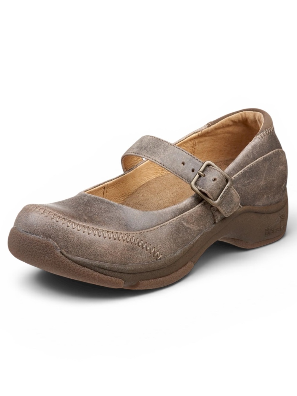 Comfort Mary Jane Shoe in Taupe Brown